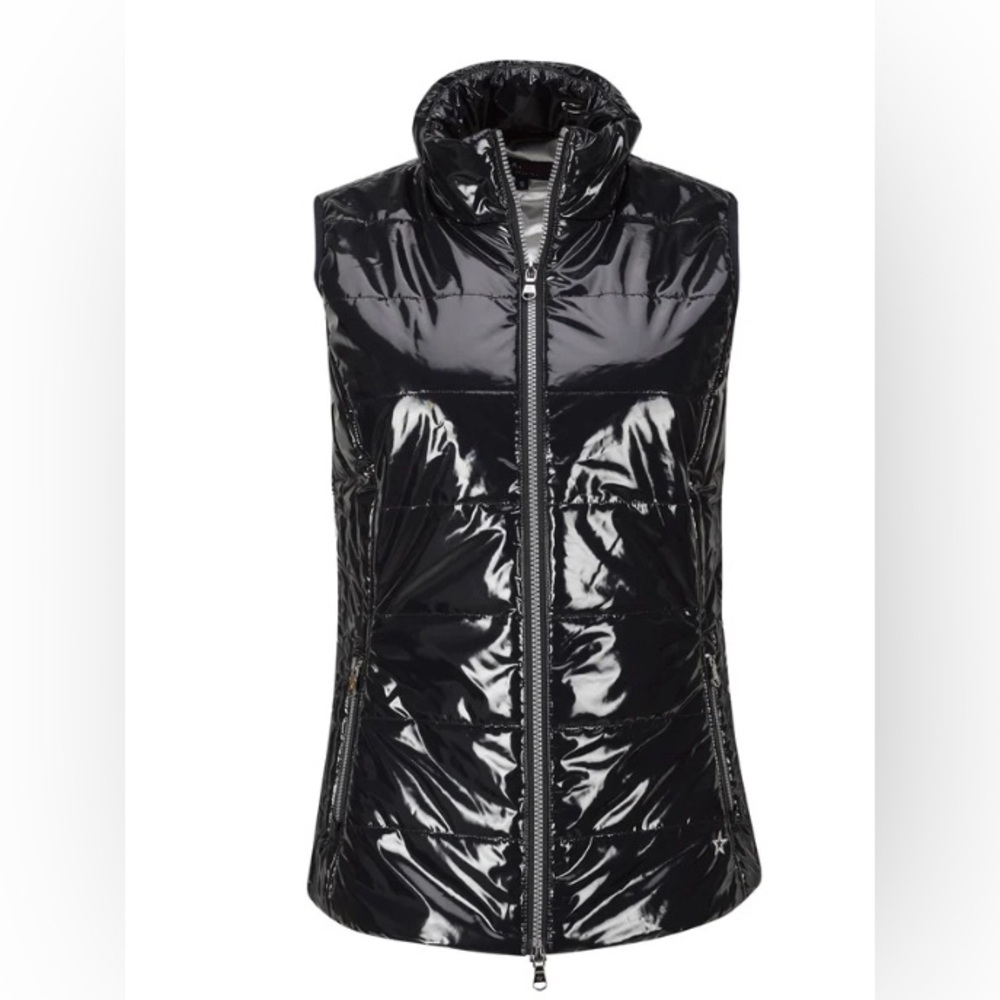 LOHLA- wet look vest. Navy